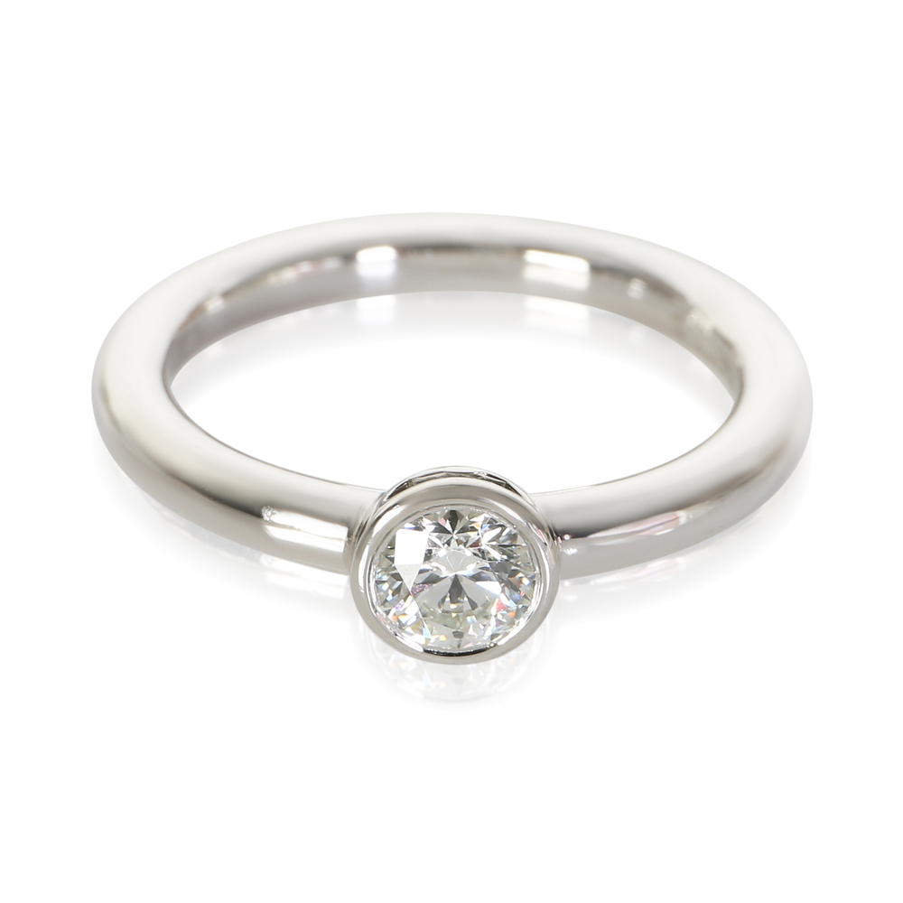Tiffany & Co. 0.38 ct Round Brilliant Diamond Bezet Solitaire Engagement Ring